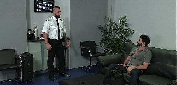  Hairy Muscle Hunk Arab Boy Pilot Rough Fucks Passenger